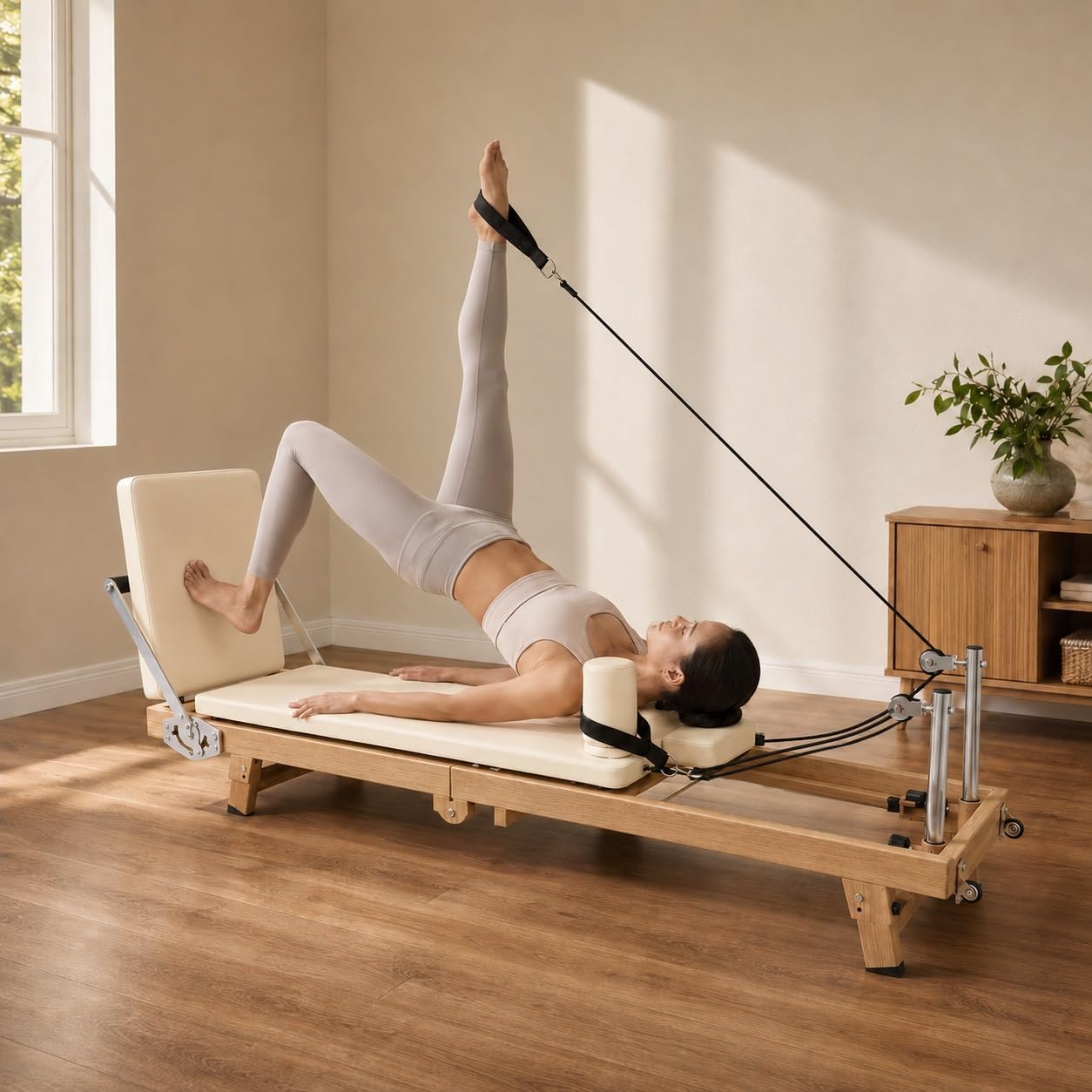 Pilates Reformer Spring - 75 İnç Katlanabilir Pilates Reformer Makinesi