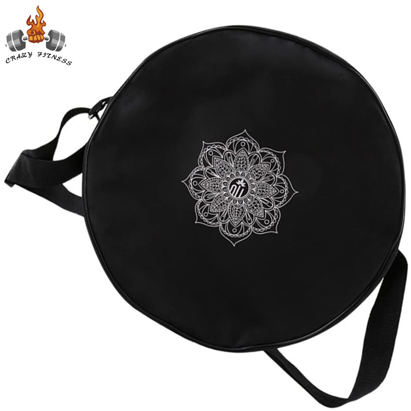 Pilates Yoga Circle - Yoga Tekerlekli Çanta Naylon Siyah Mandala