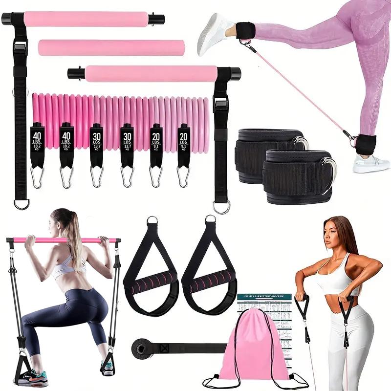 Pilates Yoga Barı - Çok Fonksiyonlu Pilates Bar Seti, Elastik