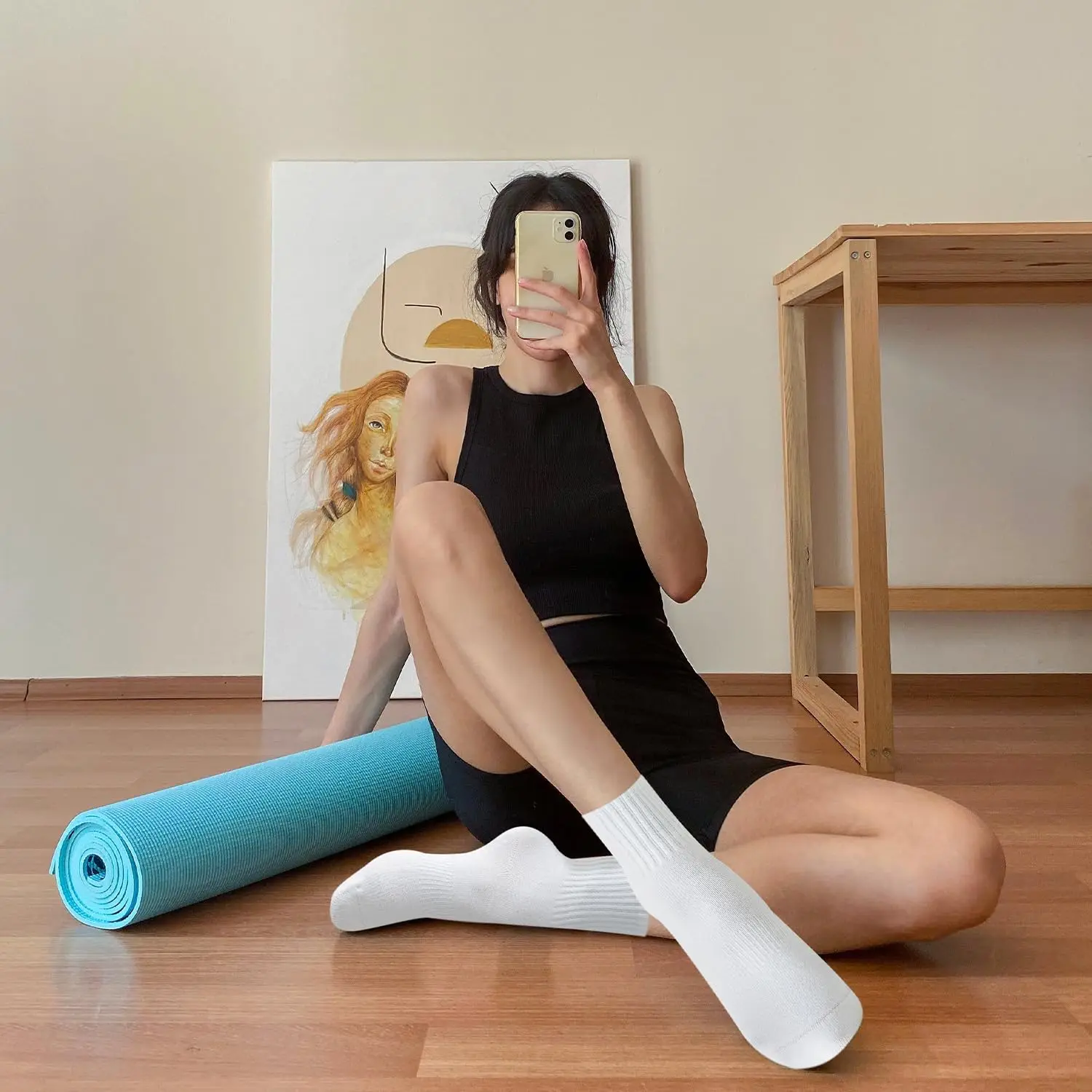 4 çift kadın yoga çorabı, düz  - Pilates & Yoga Tina Fehrenbach incelemesi ve fiyatı